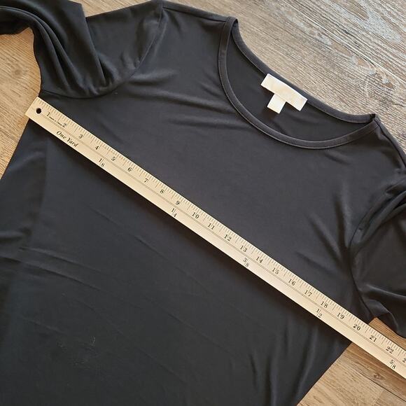 MICHAEL KORS Gorgeous Black Pleated Hem Long Sleeve Dress Large - Picture 9 of 13